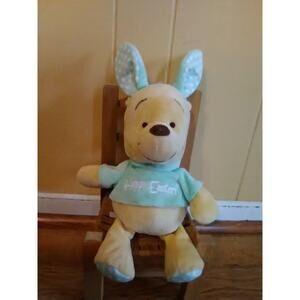 Disney Baby "Happy Easter" Pastel Winnie The Pooh Bear Plush Stuffed Animal Toy